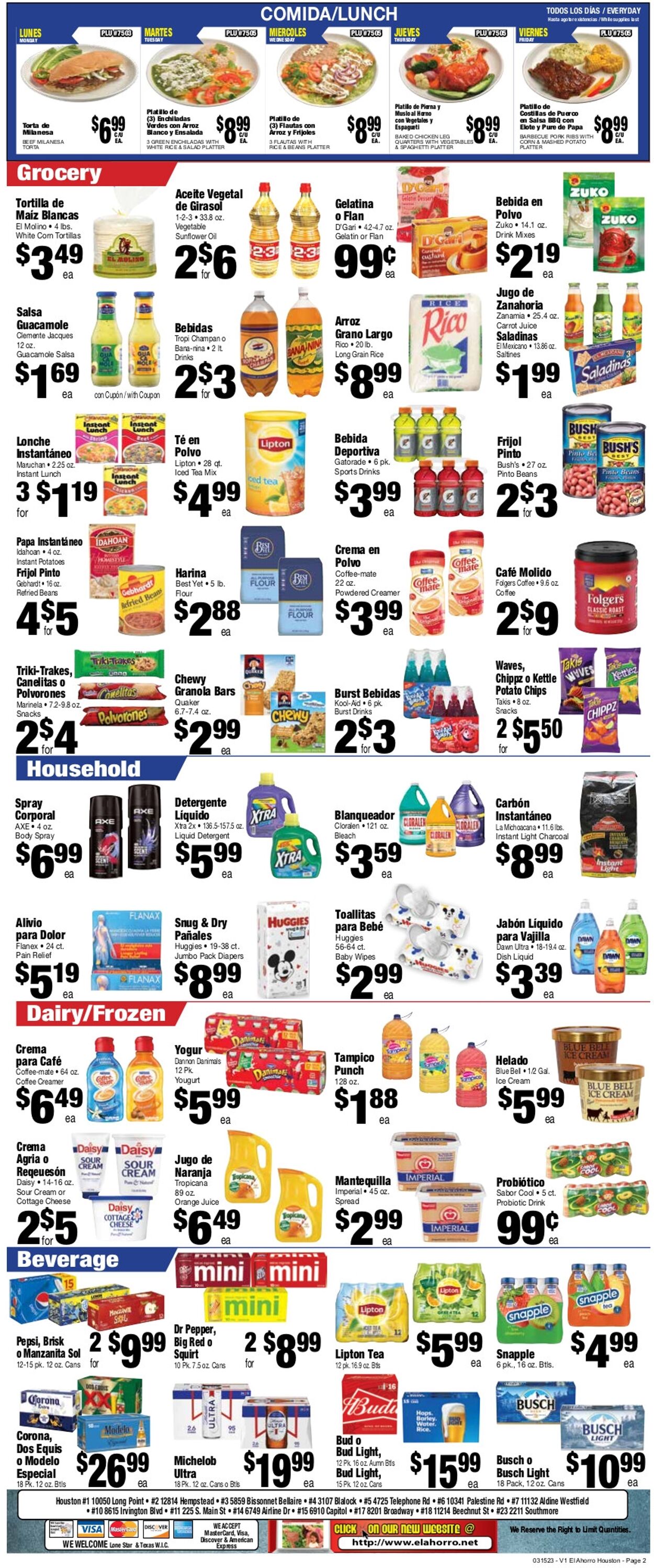 El Ahorro Supermarket Weekly Ad Circular - valid 03/15-03/21/2023 (Page 2)