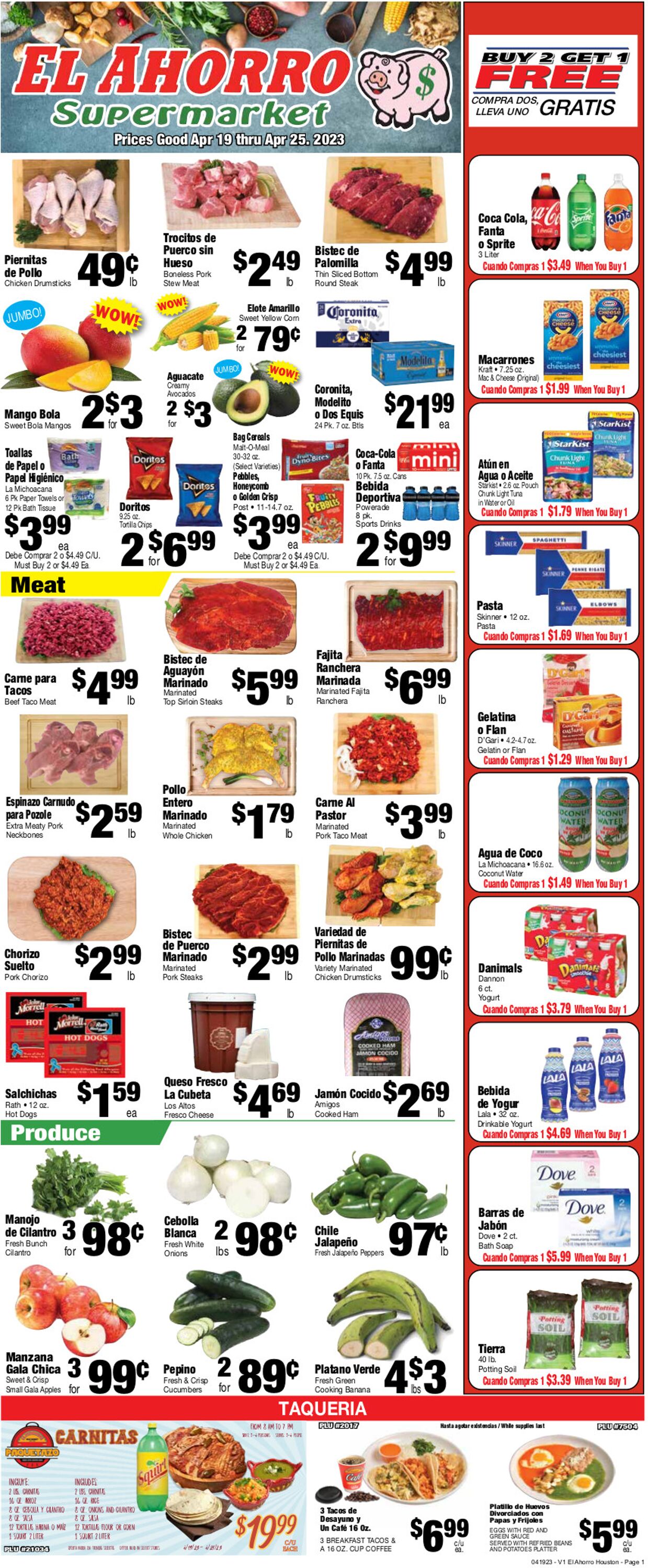 El Ahorro Supermarket Weekly Ad Circular - valid 04/19-04/26/2023