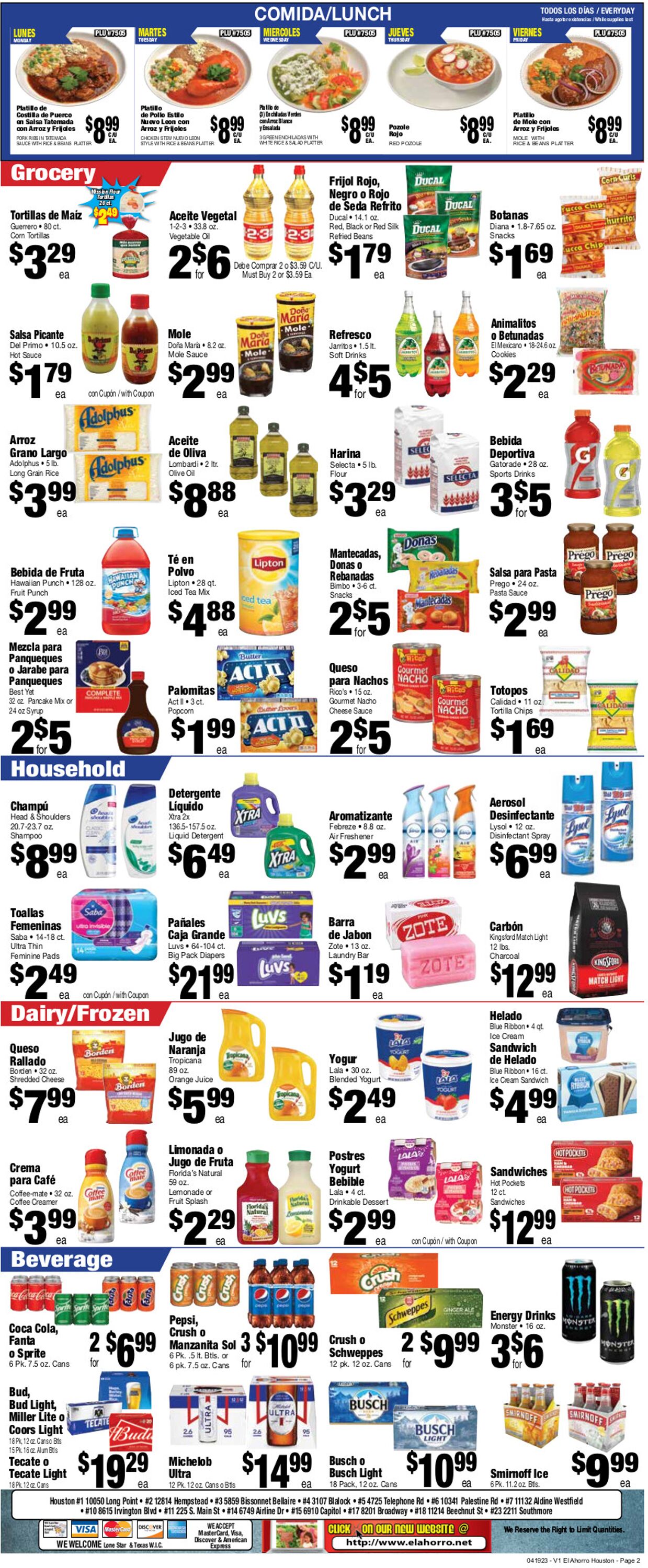 El Ahorro Supermarket Weekly Ad Circular - valid 04/19-04/26/2023 (Page 2)