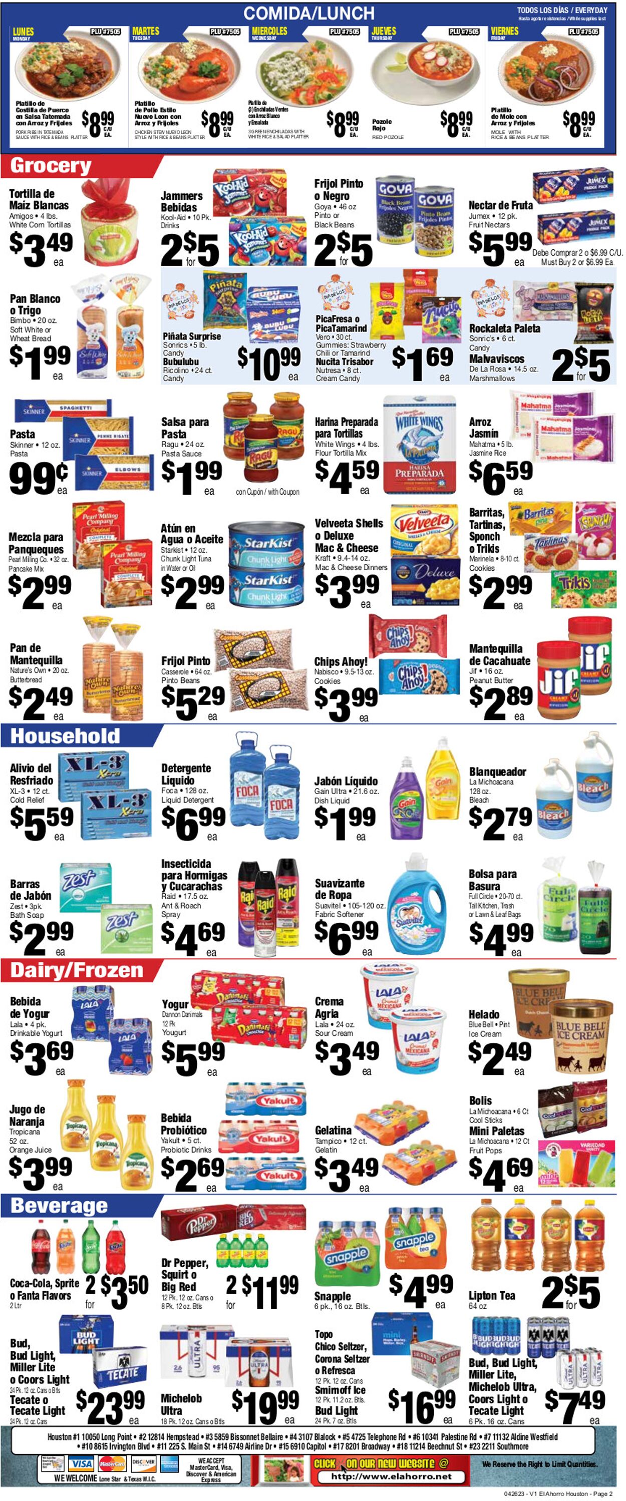 El Ahorro Supermarket Weekly Ad Circular - valid 04/26-05/02/2023 (Page 2)