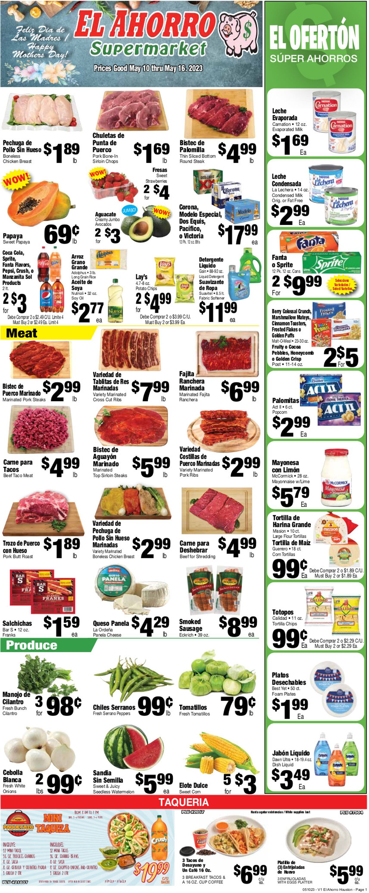 El Ahorro Supermarket Weekly Ad Circular - valid 05/10-05/16/2023