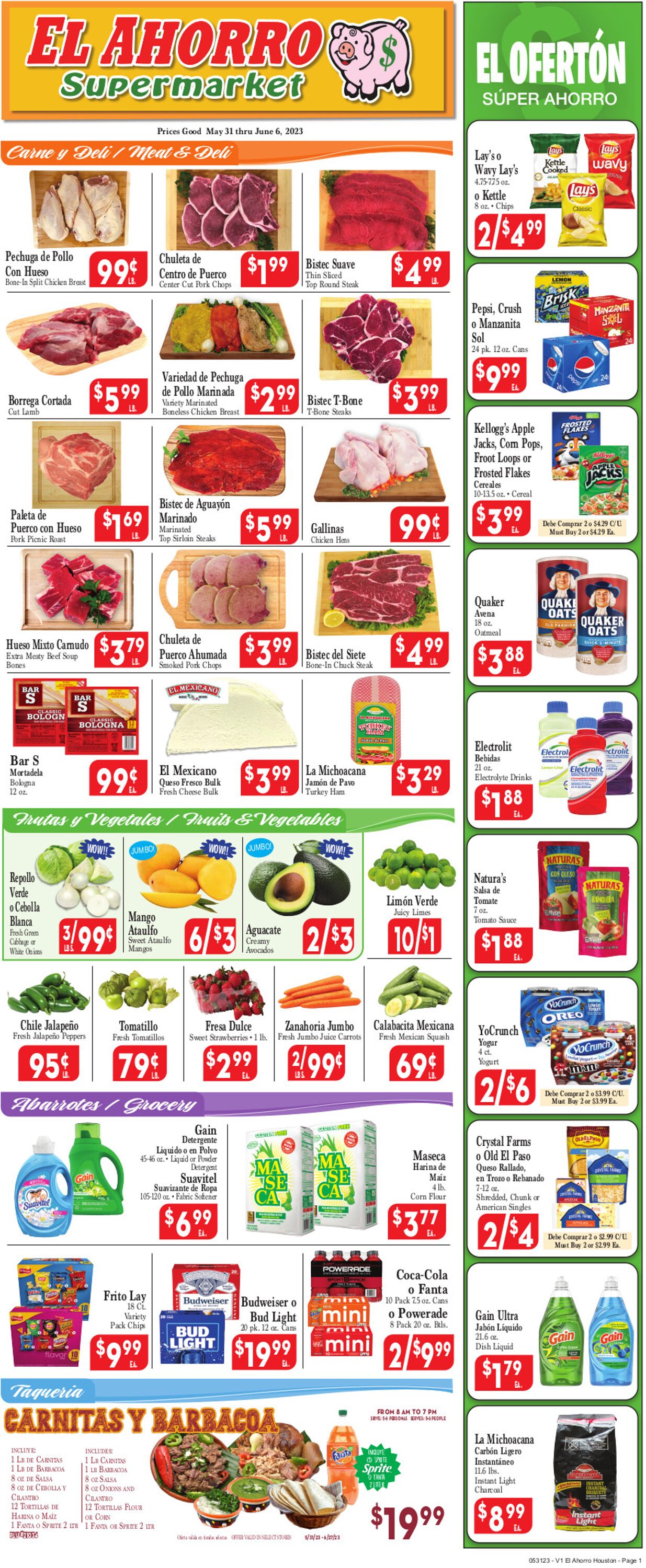 El Ahorro Supermarket Weekly Ad Circular - valid 05/31-06/06/2023