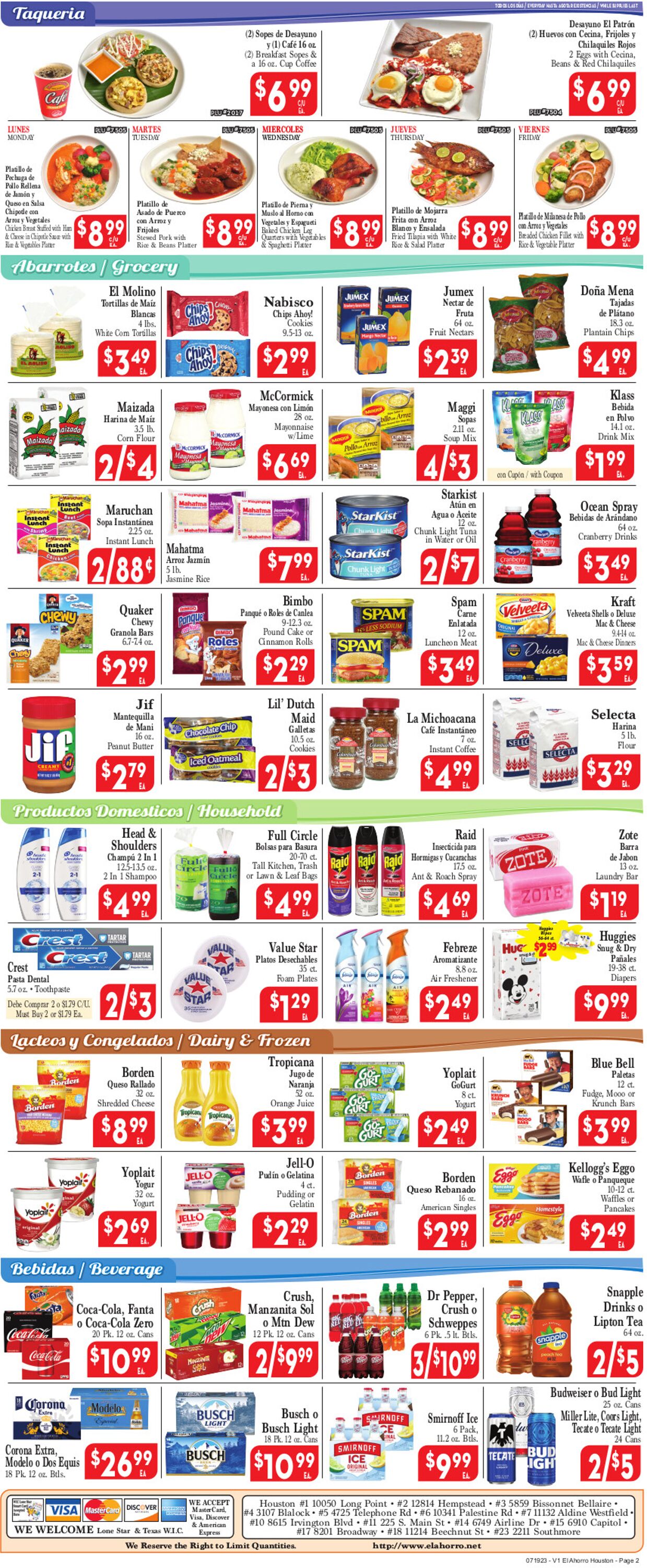 El Ahorro Supermarket Weekly Ad Circular - valid 07/19-07/26/2023 (Page 2)