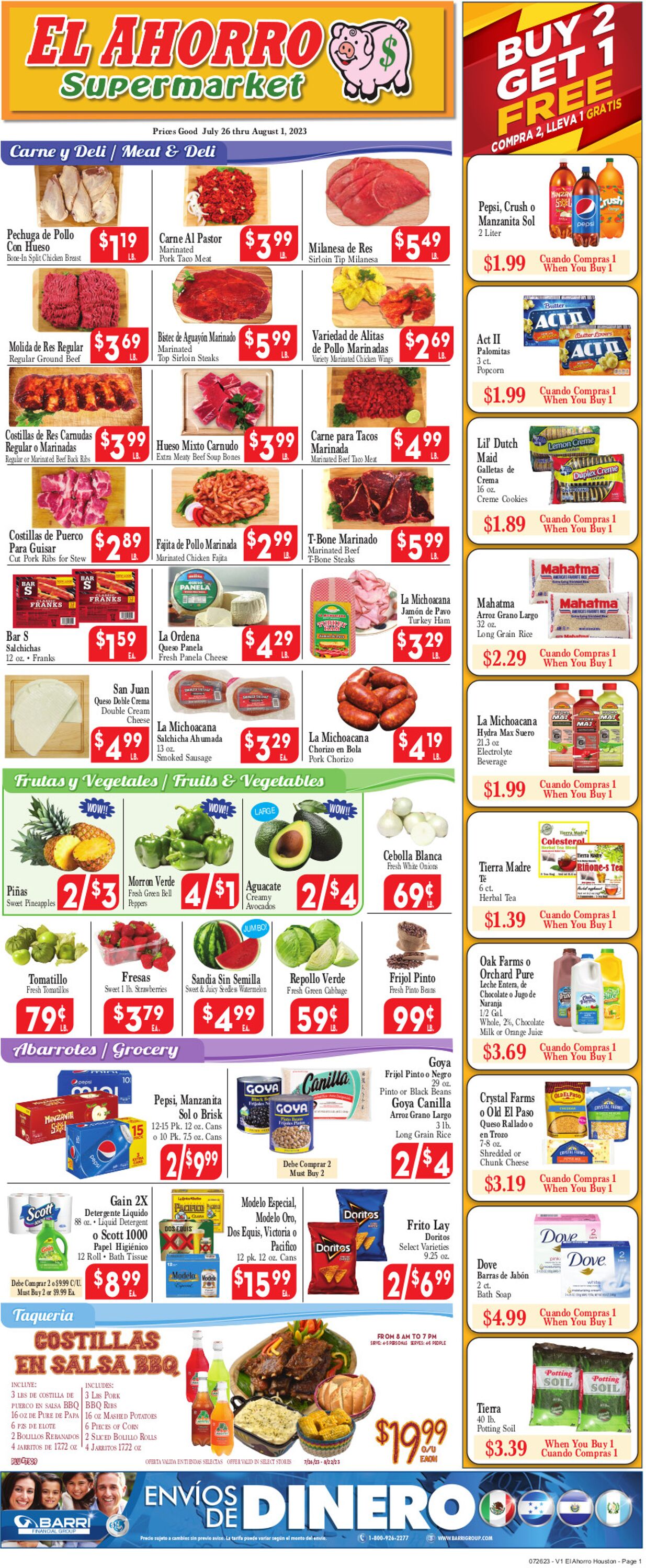 El Ahorro Supermarket Weekly Ad Circular - valid 07/26-08/02/2023