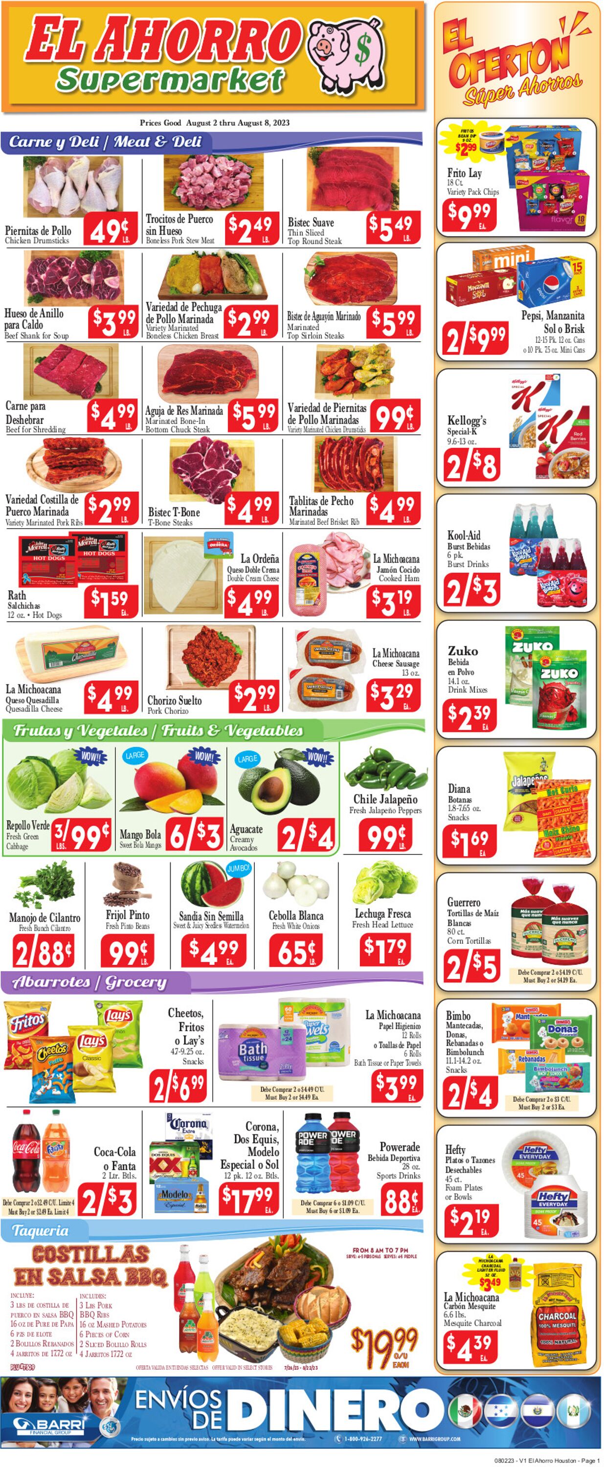 El Ahorro Supermarket Weekly Ad Circular - valid 08/02-08/09/2023