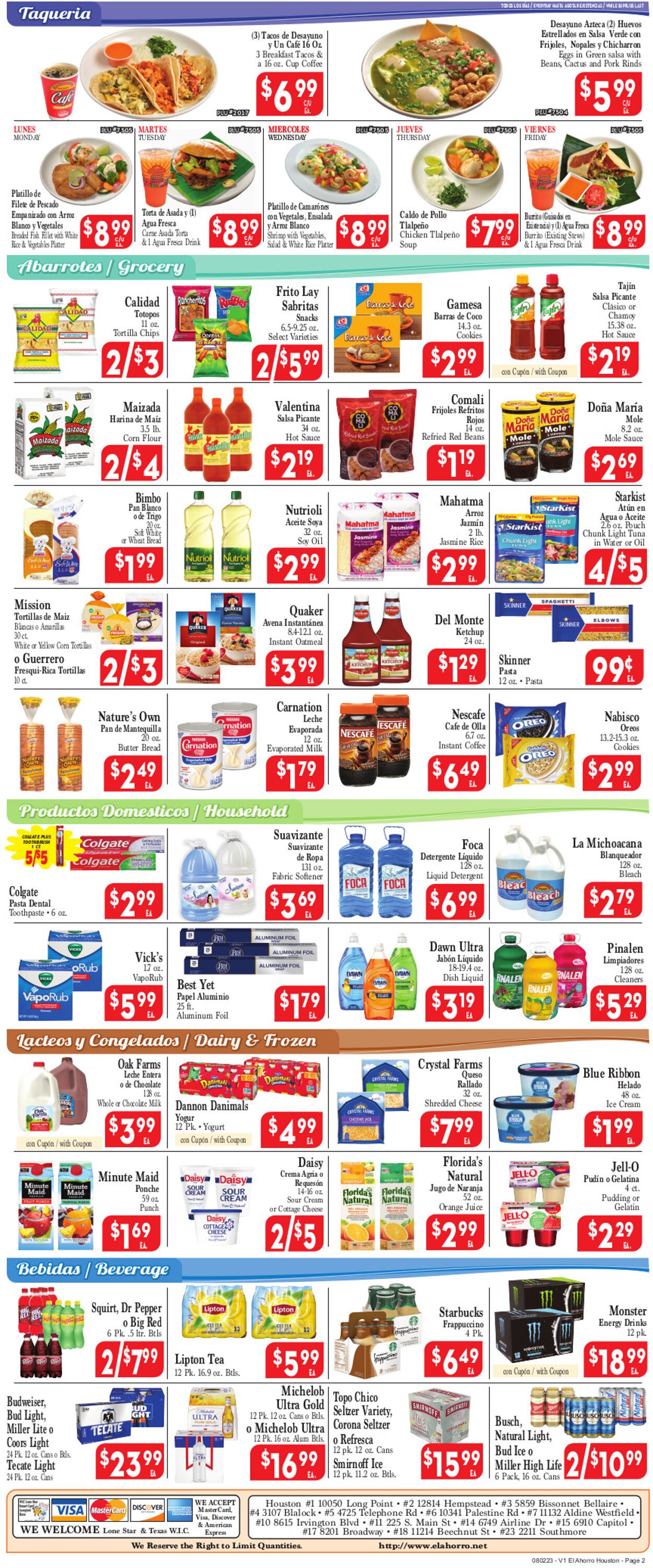 El Ahorro Supermarket Weekly Ad Circular - valid 08/02-08/09/2023 (Page 2)