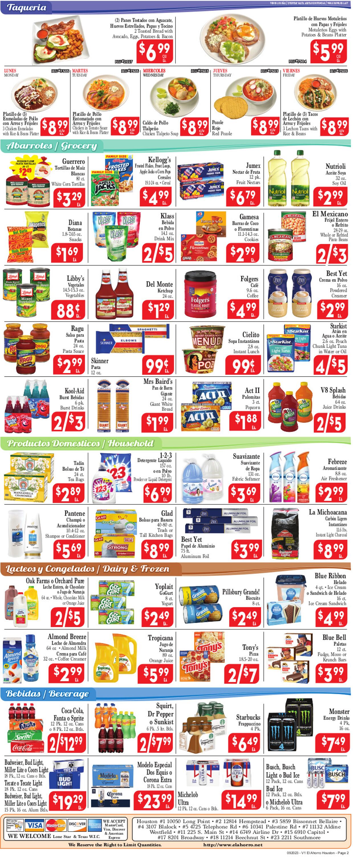 El Ahorro Supermarket Weekly Ad Circular - valid 09/20-09/27/2023 (Page 2)
