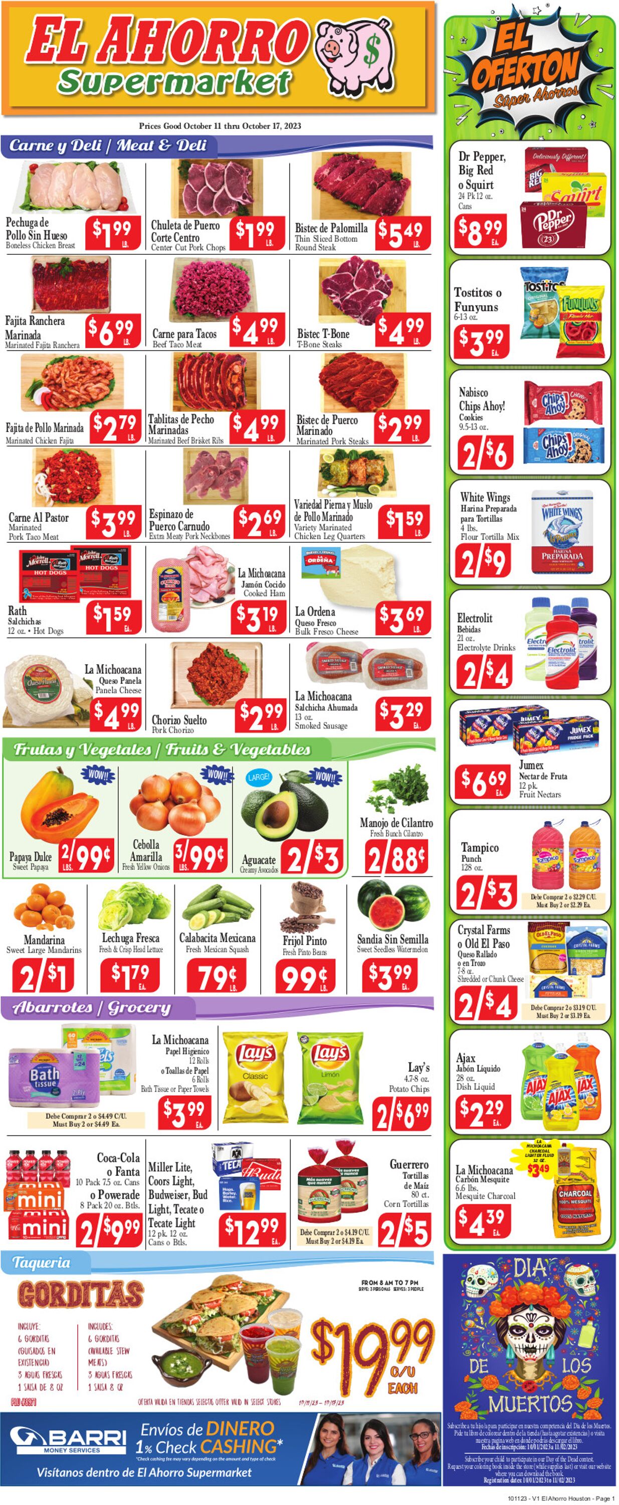 El Ahorro Supermarket Weekly Ad Circular - valid 10/11-10/18/2023