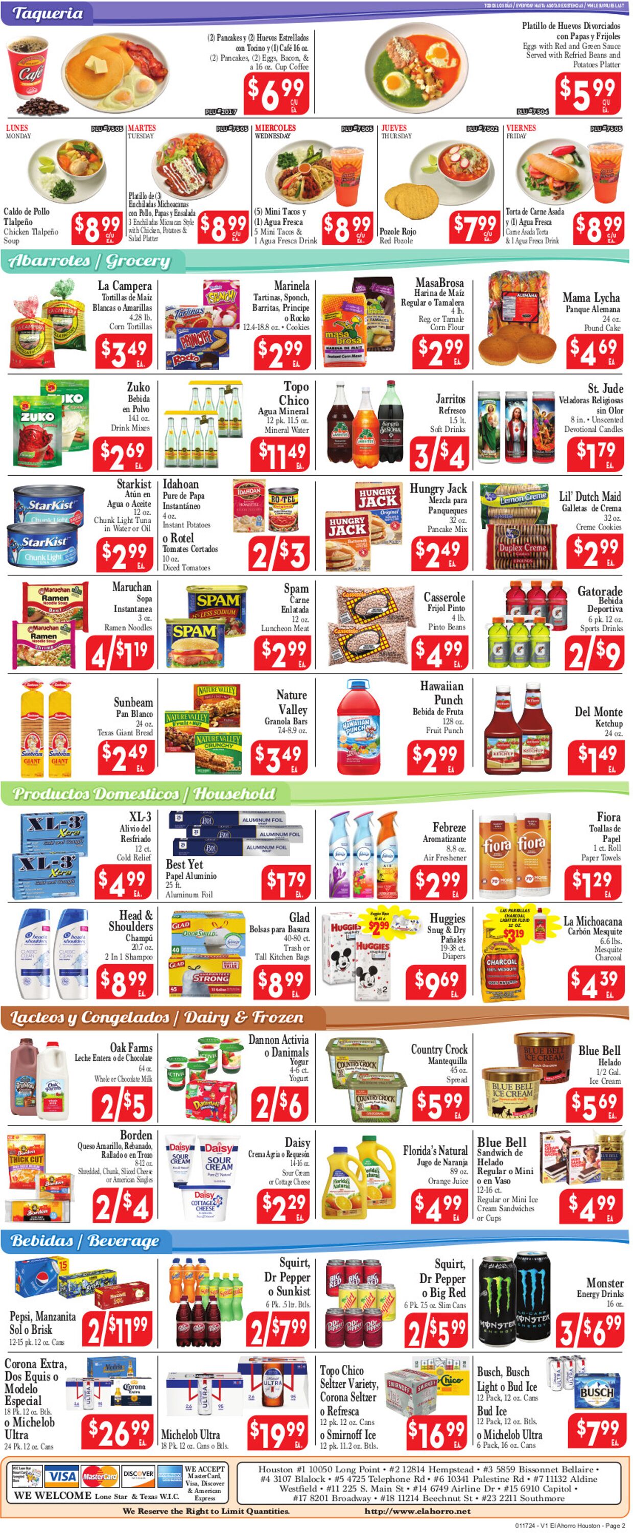 El Ahorro Supermarket Weekly Ad Circular - valid 01/17-01/24/2024 (Page 2)