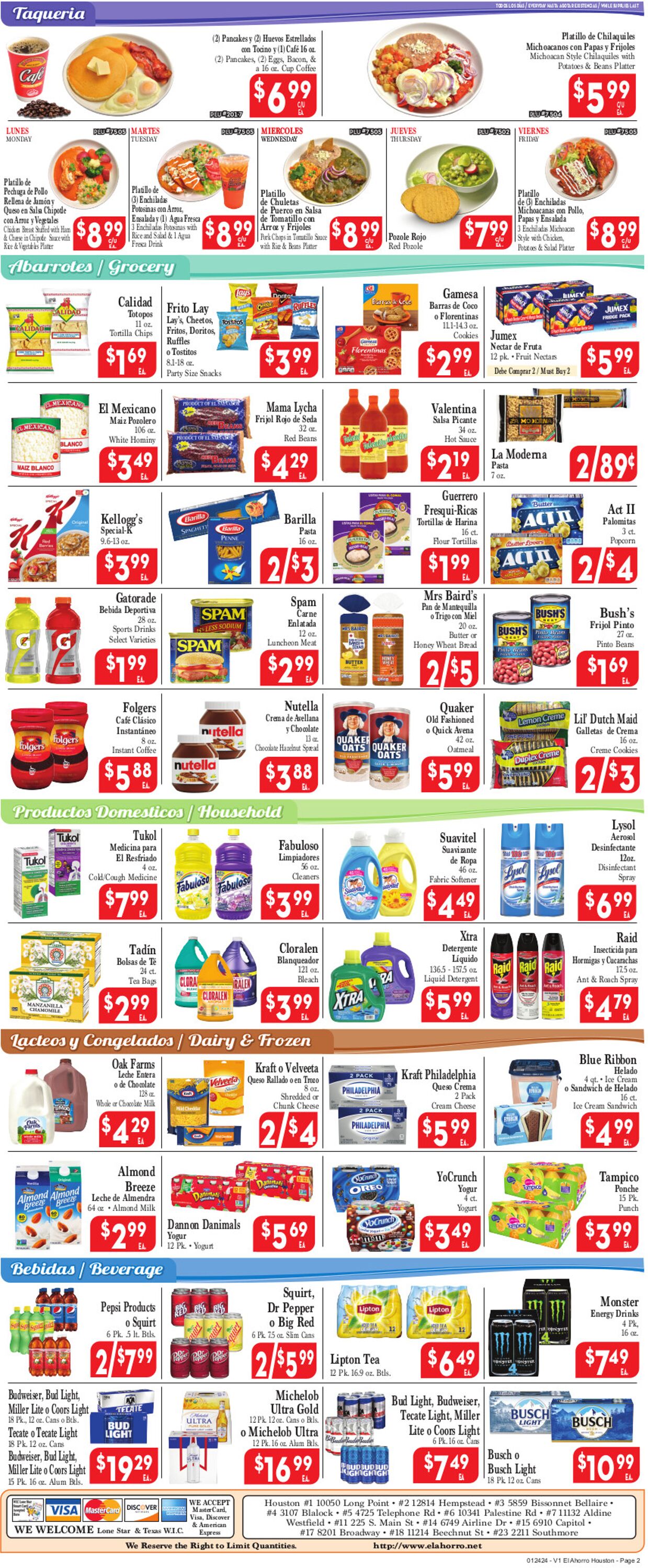 El Ahorro Supermarket Weekly Ad Circular - valid 01/24-01/31/2024 (Page 2)