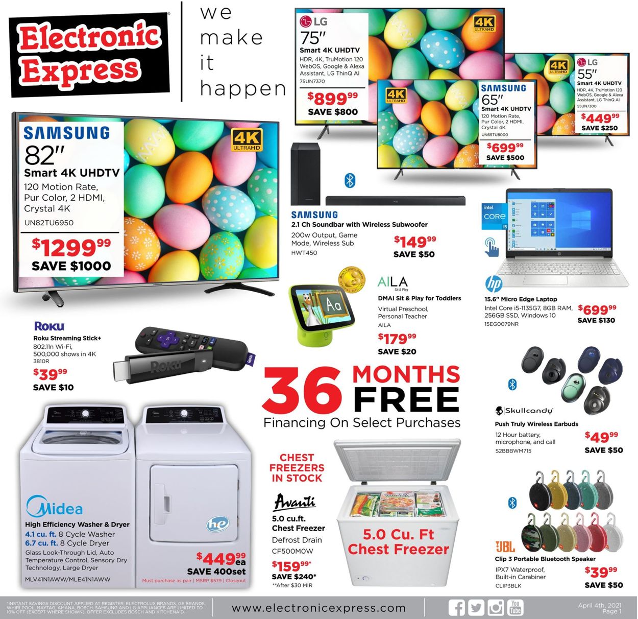 Electronic Express Weekly Ad Circular - valid 04/04-04/10/2021