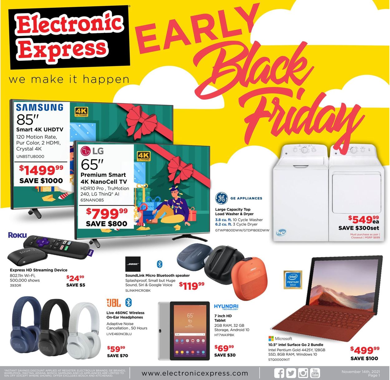 Electronic Express BLACK FRIDAY 2021 Weekly Ad Circular - valid 11/14-11/20/2021