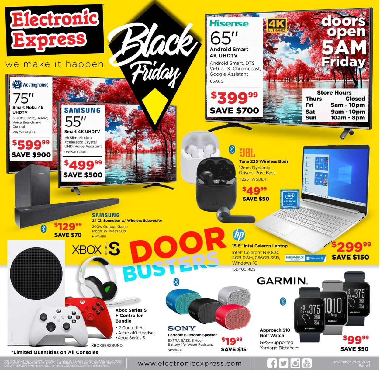Electronic Express BLACK FRIDAY AD 2021 Weekly Ad Circular - valid 11/25-11/28/2021