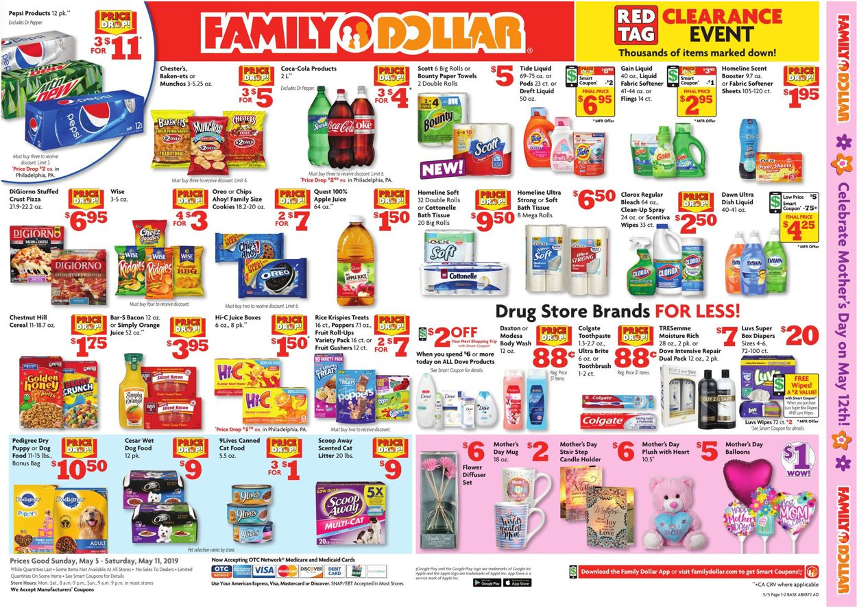Family Dollar Weekly Ad Circular - valid 05/05-05/11/2019