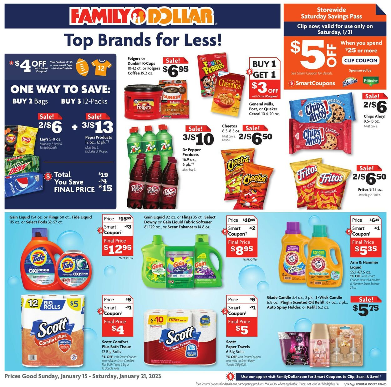 Family Dollar Weekly Ad Circular - valid 01/15-01/21/2023