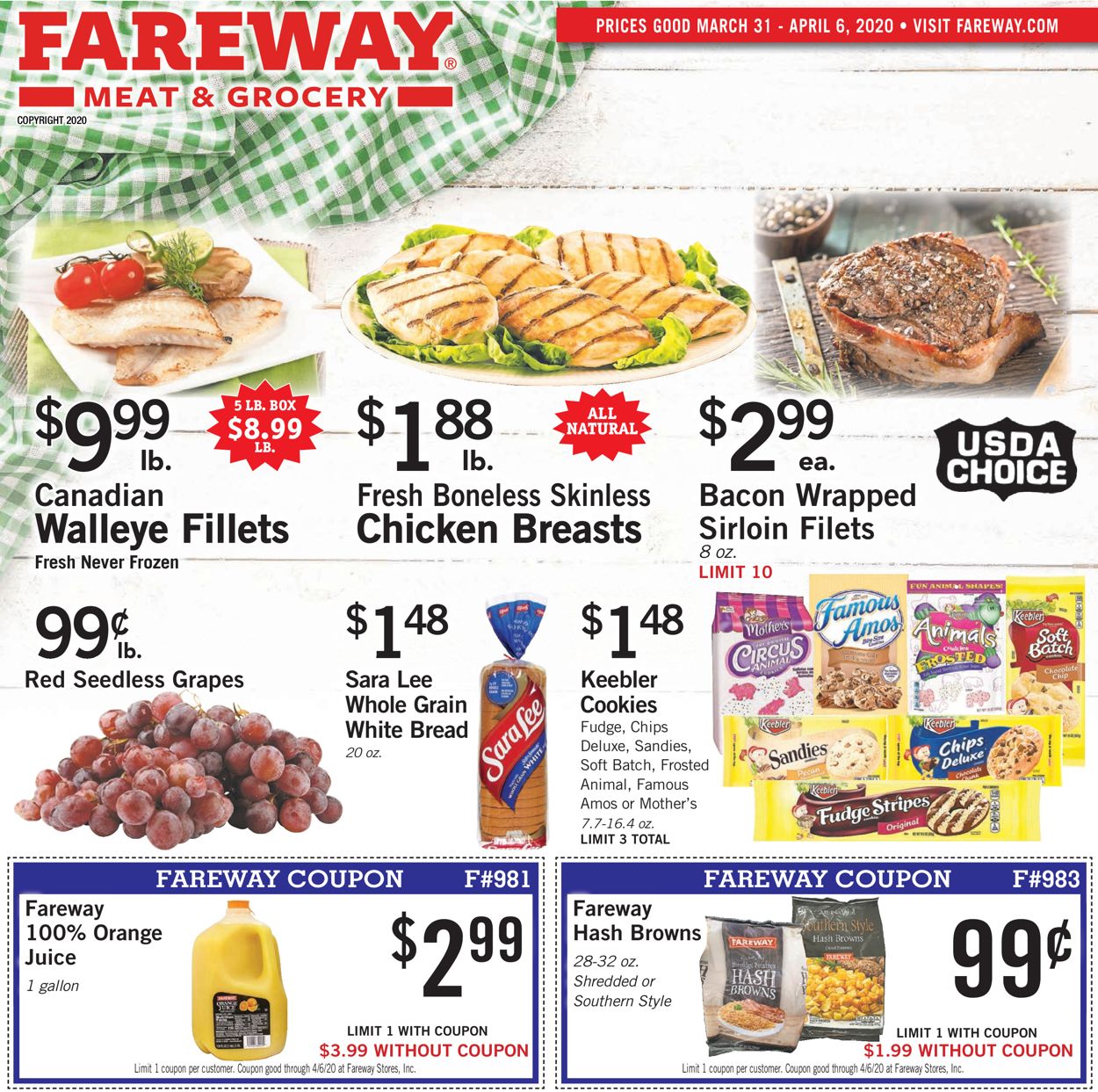 Fareway Weekly Ad Circular - valid 03/31-04/06/2020