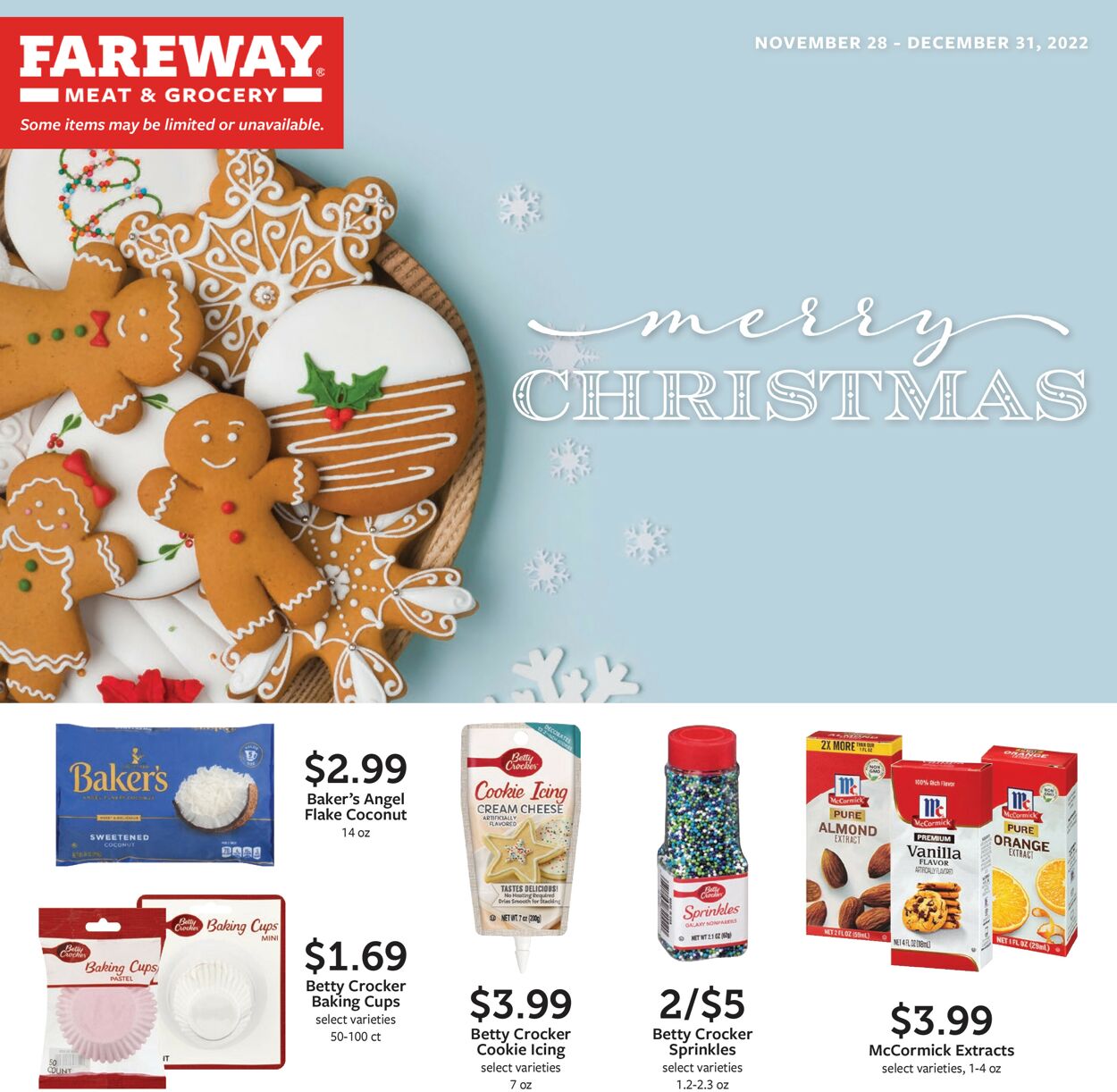 Fareway Weekly Ad Circular - valid 11/28-12/31/2022