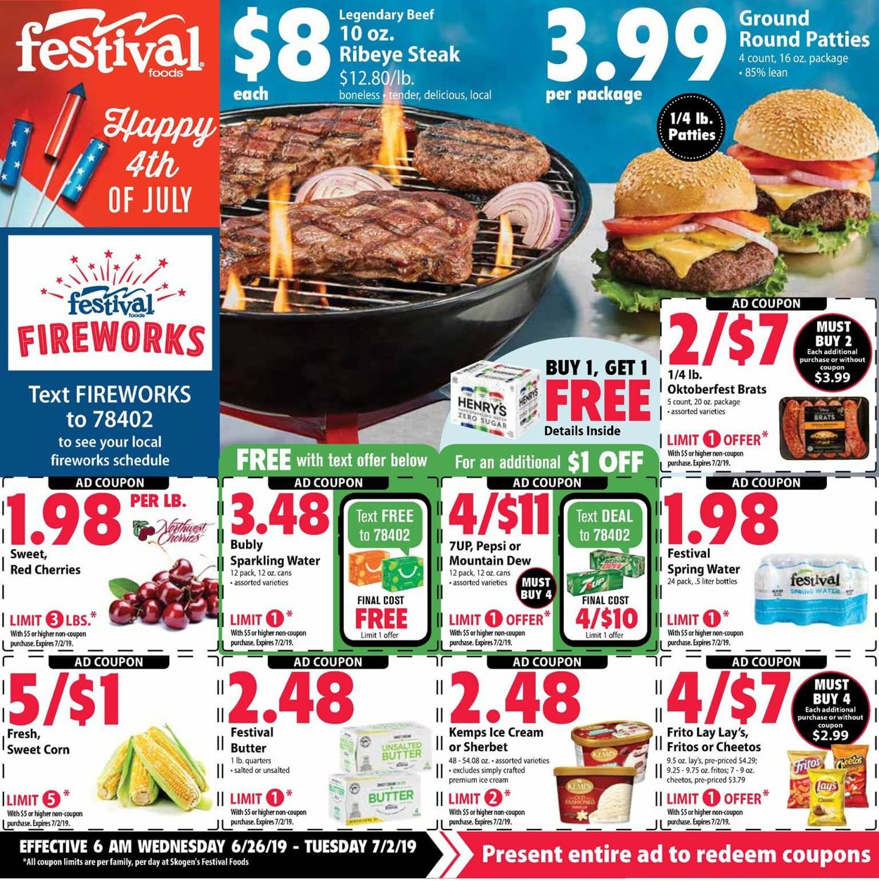Festival Foods Weekly Ad Circular - valid 06/26-07/02/2019