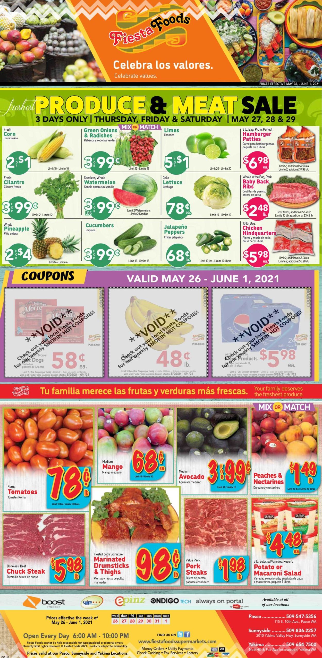 Fiesta Foods SuperMarkets Weekly Ad Circular - valid 05/26-06/01/2021