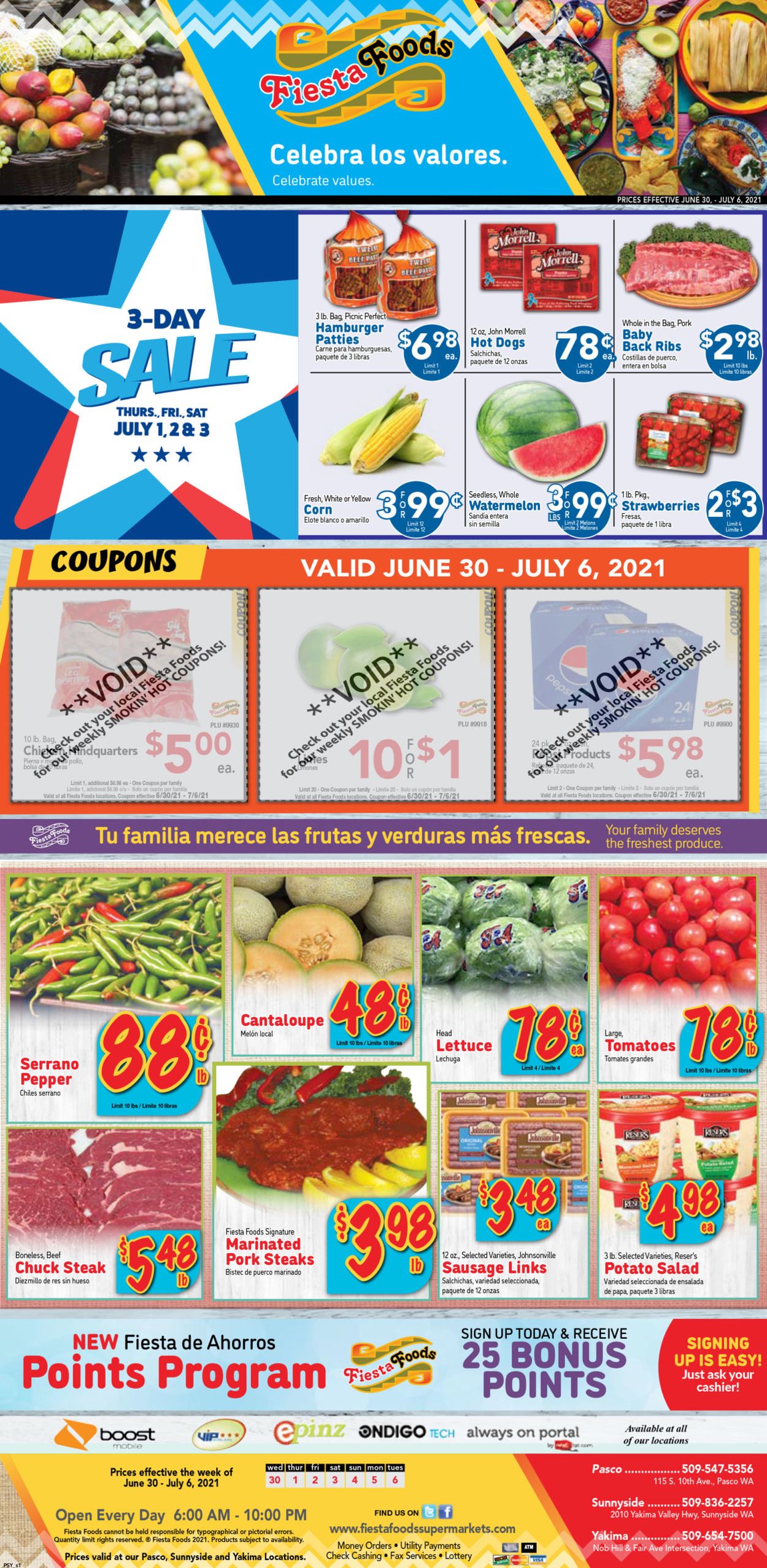 Fiesta Foods SuperMarkets Weekly Ad Circular - valid 06/30-07/06/2021