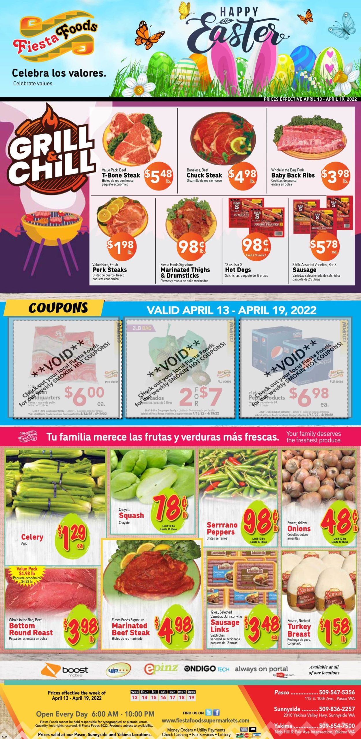 Fiesta Foods SuperMarkets EASTER 2022 Weekly Ad Circular - valid 04/13-04/19/2022