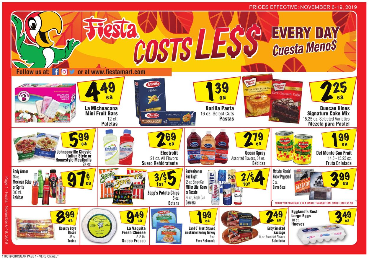 Fiesta Mart Weekly Ad Circular - valid 11/06-11/19/2019