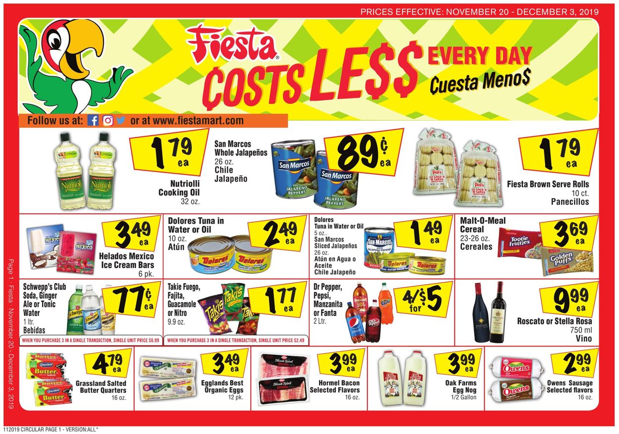 Fiesta Mart Weekly Ad Circular - valid 11/20-12/03/2019