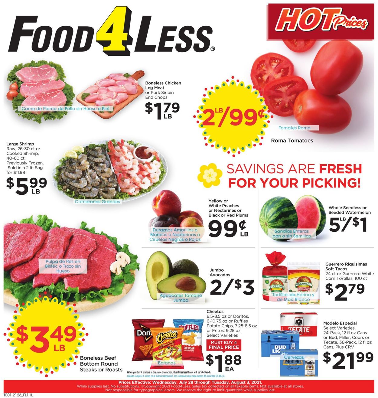 Food 4 Less Weekly Ad Circular - valid 07/28-08/03/2021