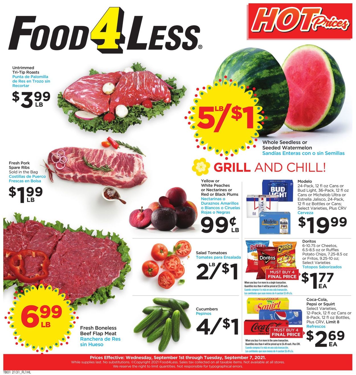 Food 4 Less Weekly Ad Circular - valid 09/01-09/07/2021
