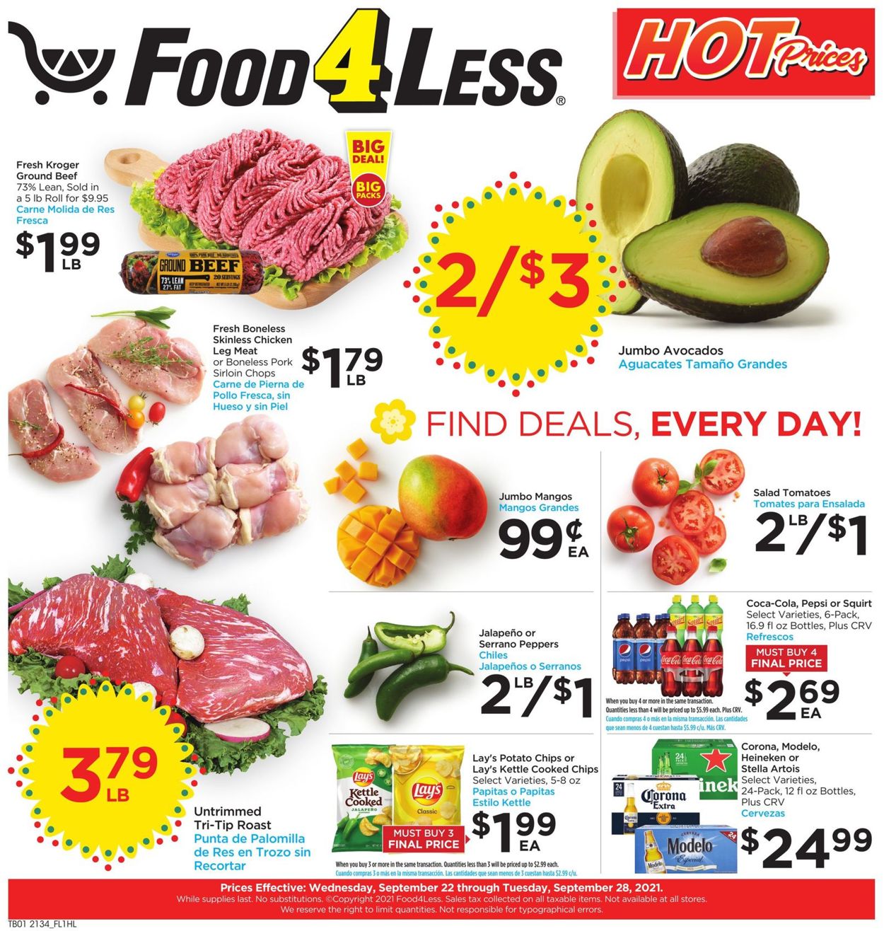 Food 4 Less Weekly Ad Circular - valid 09/22-09/28/2021
