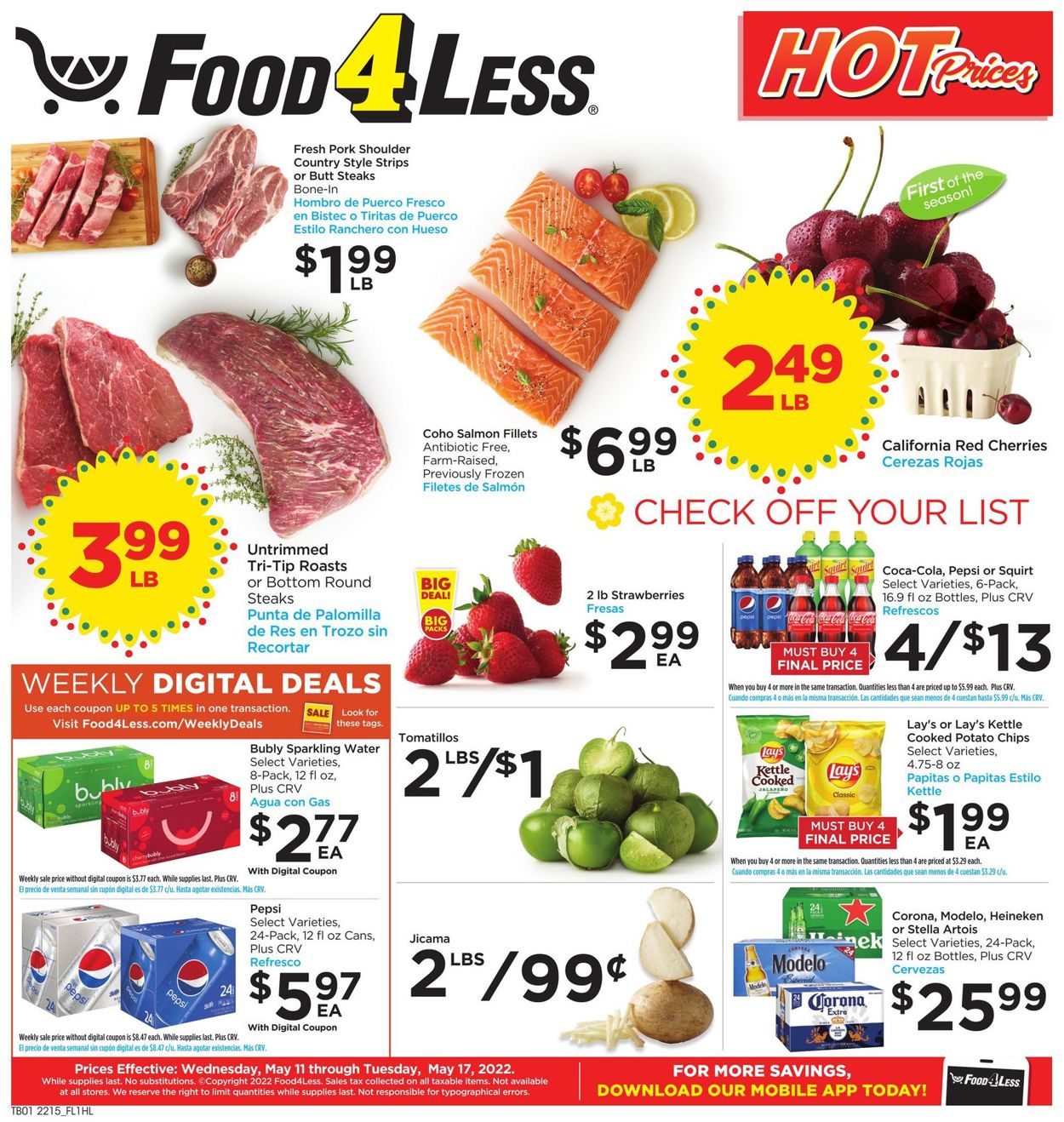 Food 4 Less Weekly Ad Circular - valid 05/11-05/17/2022