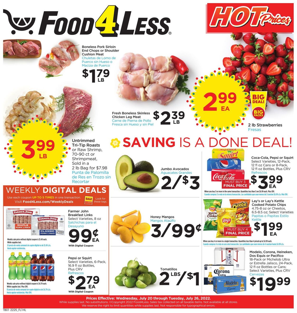 Food 4 Less Weekly Ad Circular - valid 07/20-07/26/2022