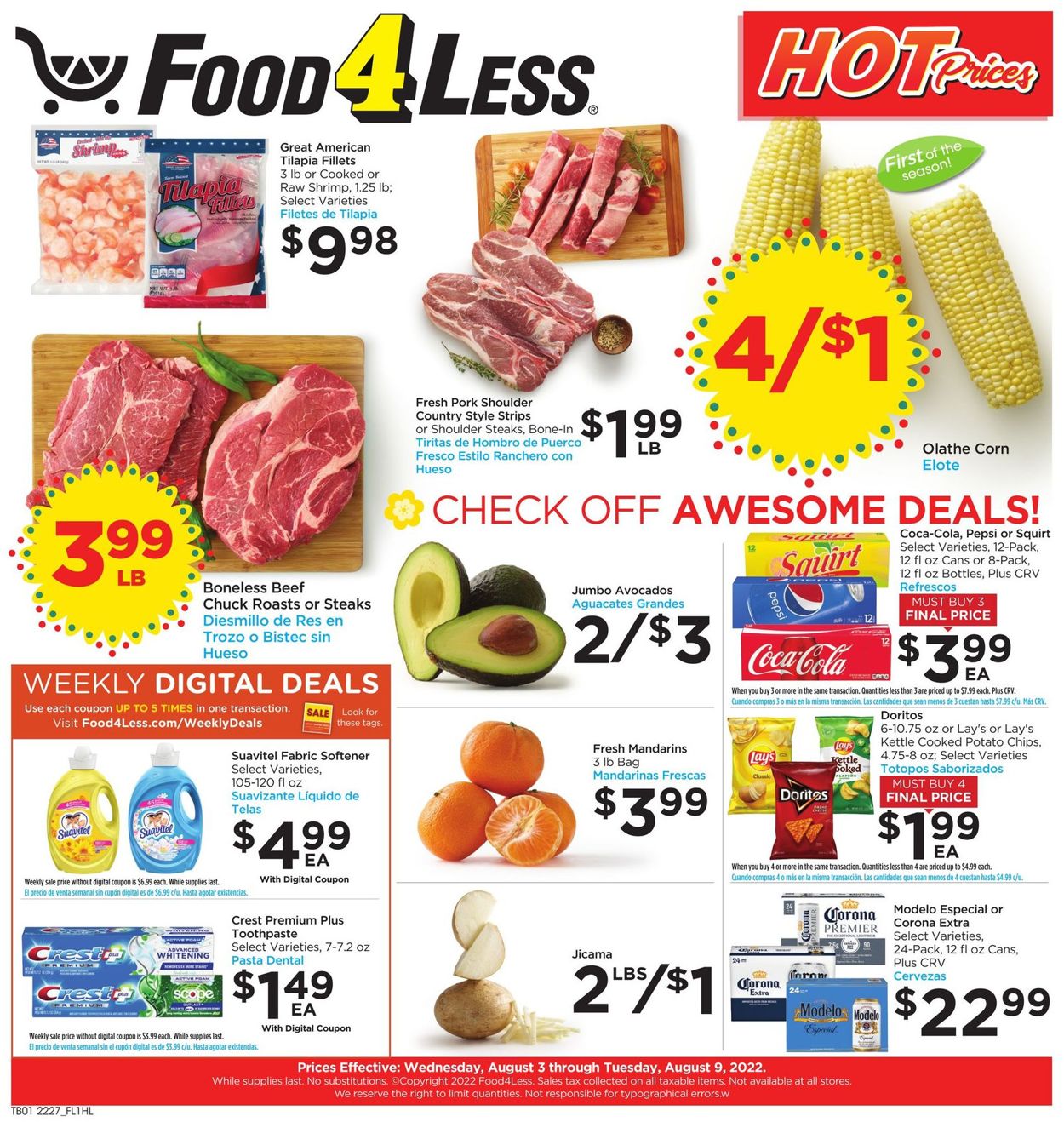 Food 4 Less Weekly Ad Circular - valid 08/03-08/09/2022