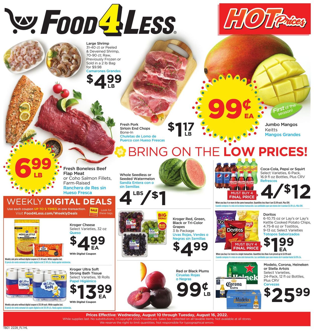Food 4 Less Weekly Ad Circular - valid 08/10-08/16/2022