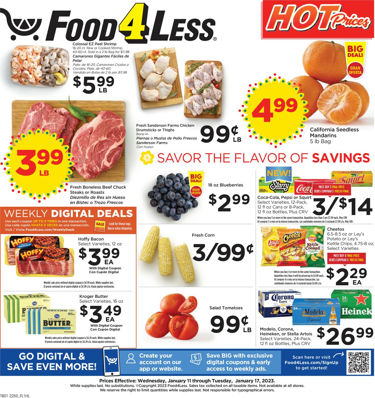 Food 4 Less Weekly Ad Circular - valid 01/11-01/17/2023