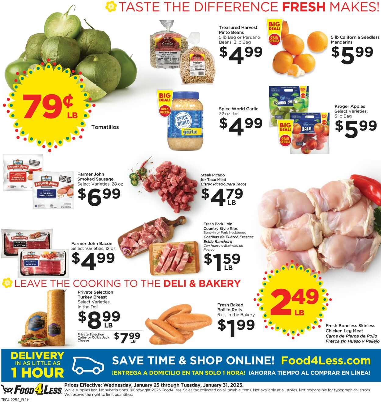 Food 4 Less Weekly Ad Circular - valid 01/25-01/31/2023 (Page 6)