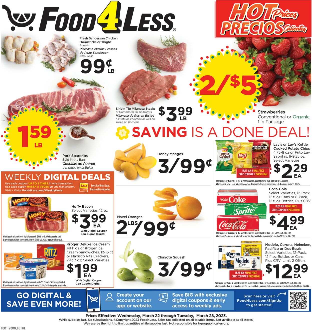 Food 4 Less Weekly Ad Circular - valid 03/22-03/28/2023