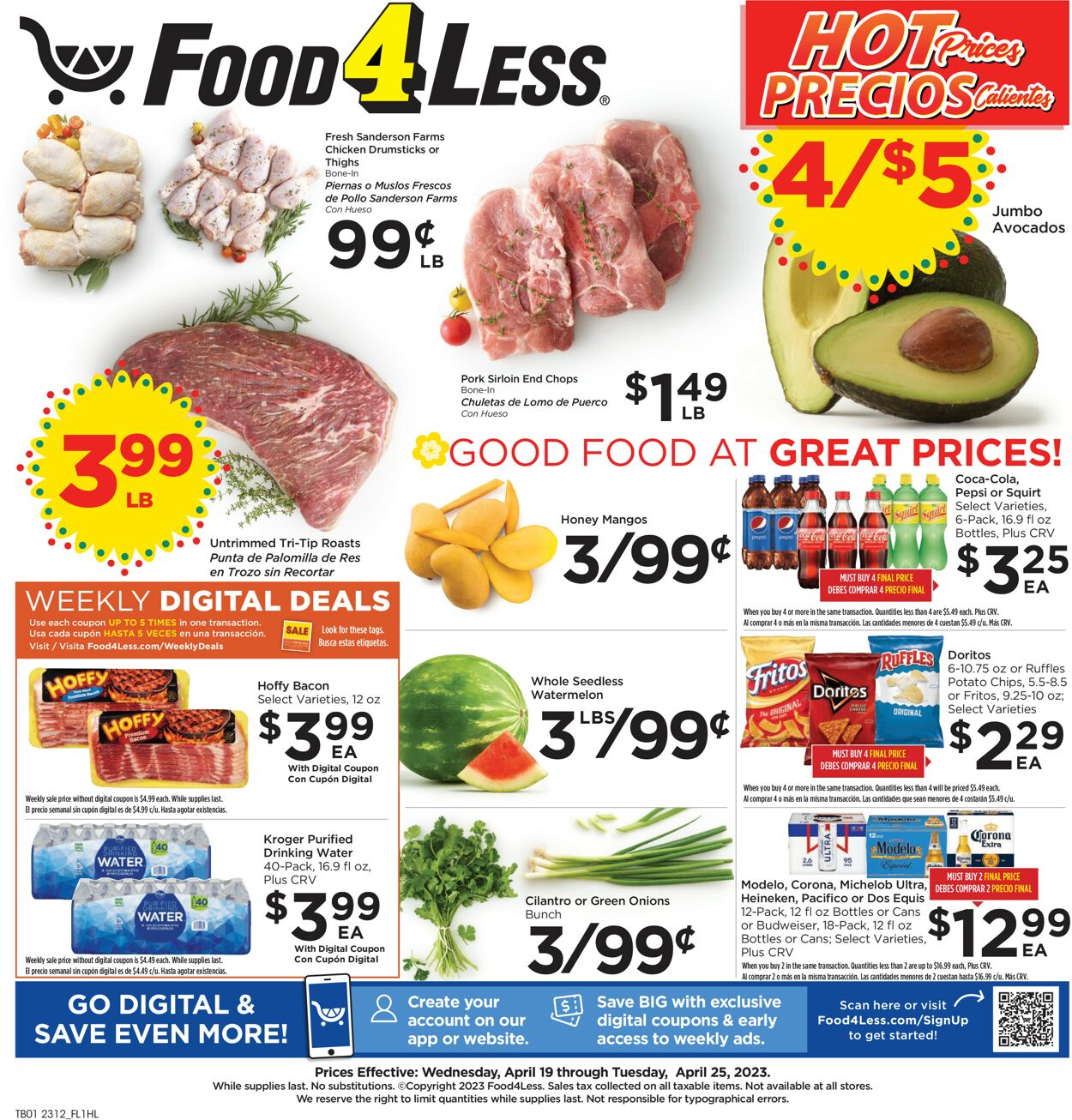 Food 4 Less Weekly Ad Circular - valid 04/19-04/25/2023