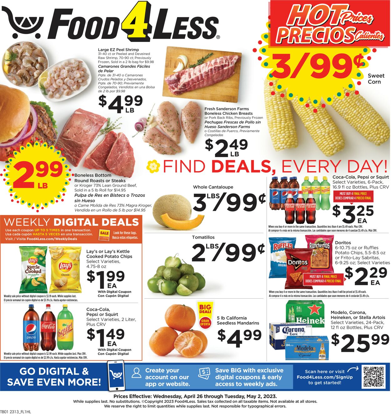 Food 4 Less Weekly Ad Circular - valid 04/26-05/02/2023