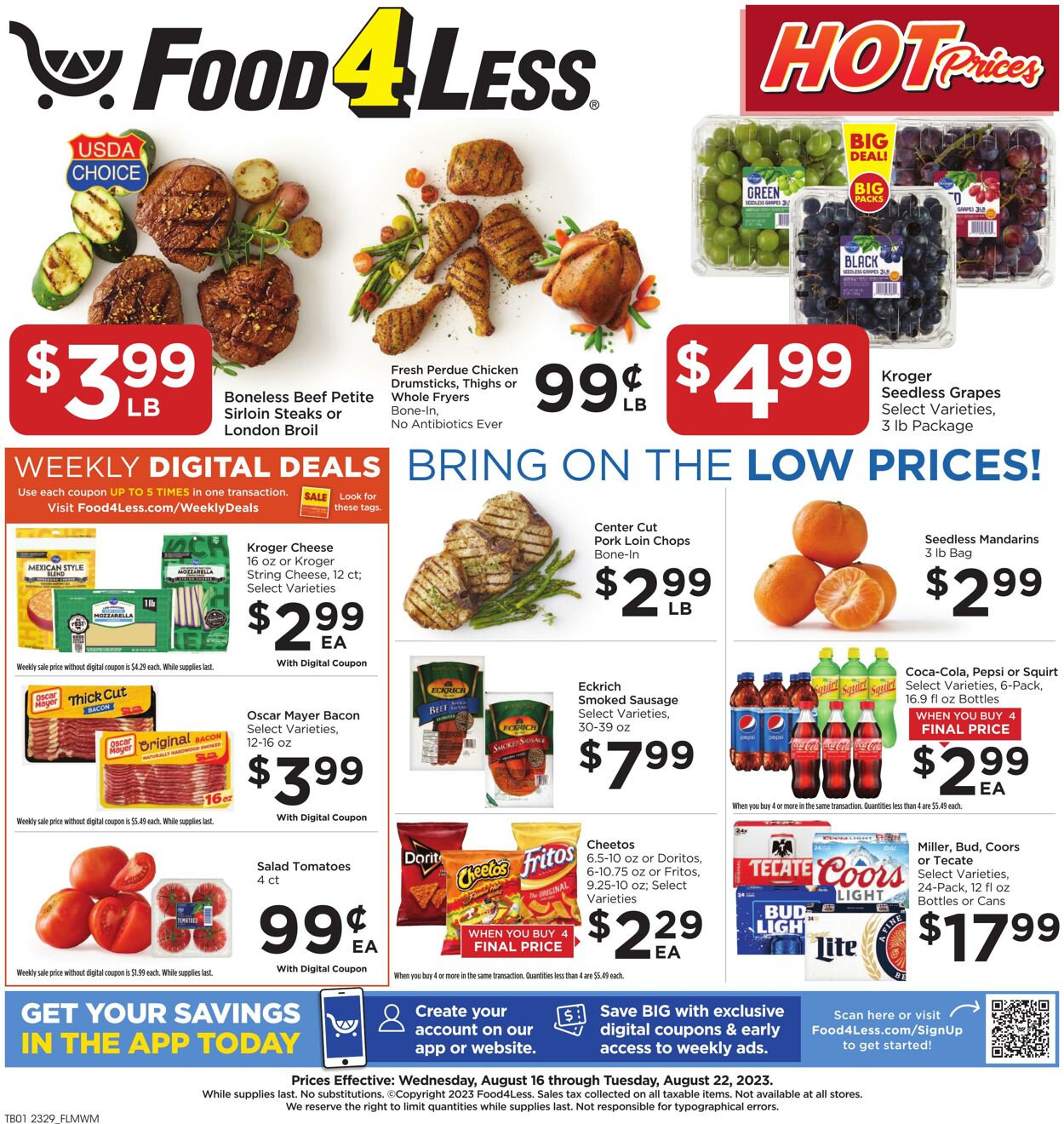 Food 4 Less Weekly Ad Circular - valid 08/16-08/22/2023