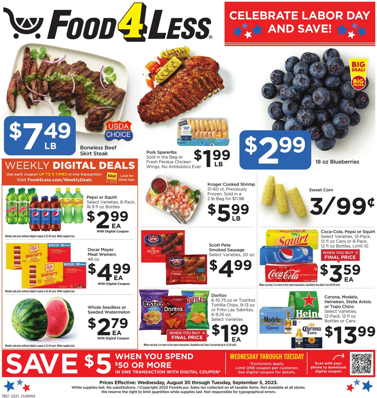 Food 4 Less Weekly Ad Circular - valid 08/30-09/05/2023