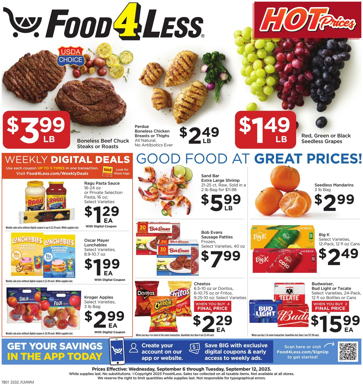 Food 4 Less Weekly Ad Circular - valid 09/06-09/12/2023