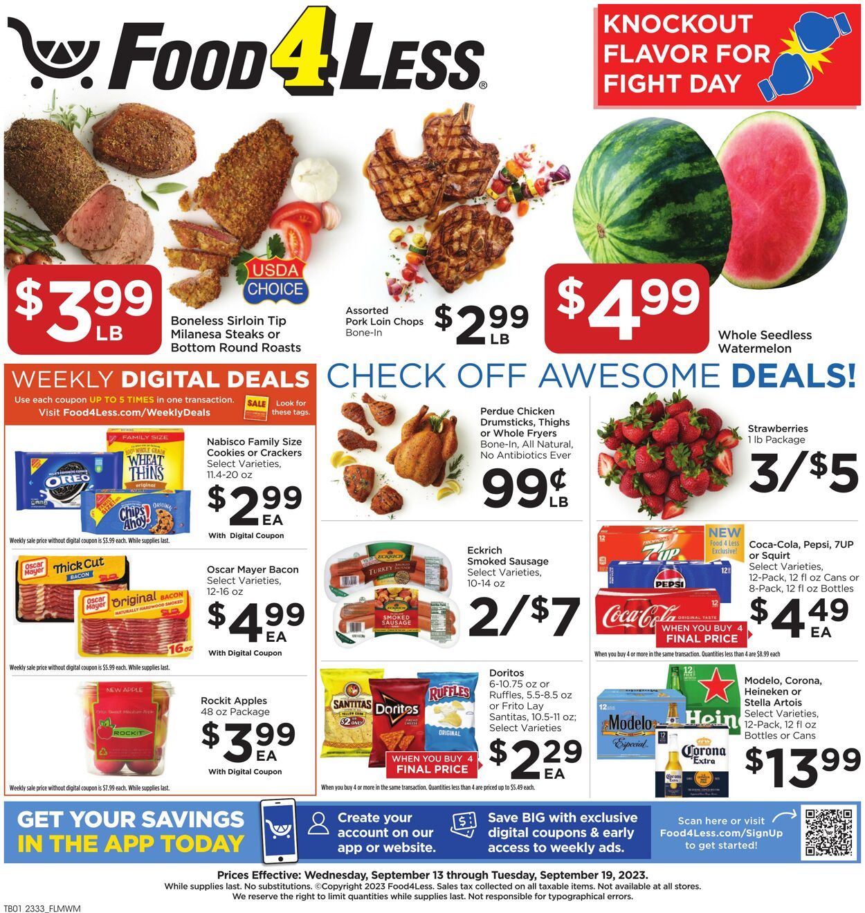 Food 4 Less Weekly Ad Circular - valid 09/13-09/19/2023