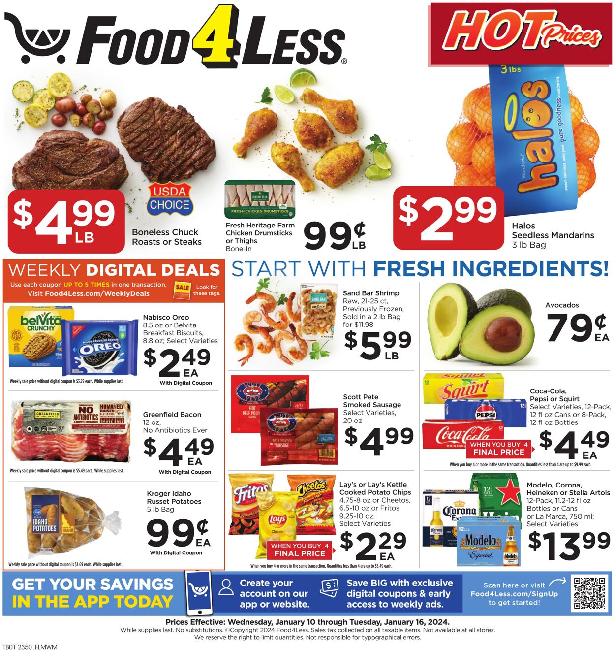 Food 4 Less Weekly Ad Circular - valid 01/10-01/16/2024