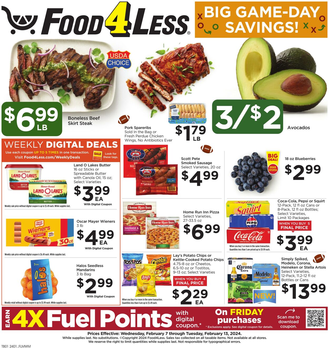 Food 4 Less Weekly Ad Circular - valid 02/07-02/13/2024