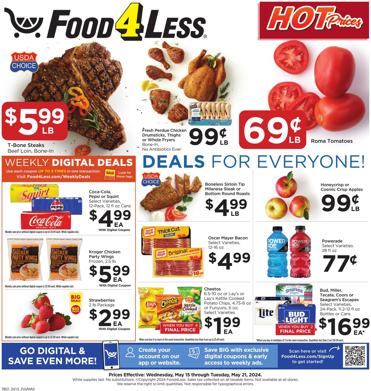 Food 4 Less Weekly Ad Circular - valid 05/15-05/21/2024