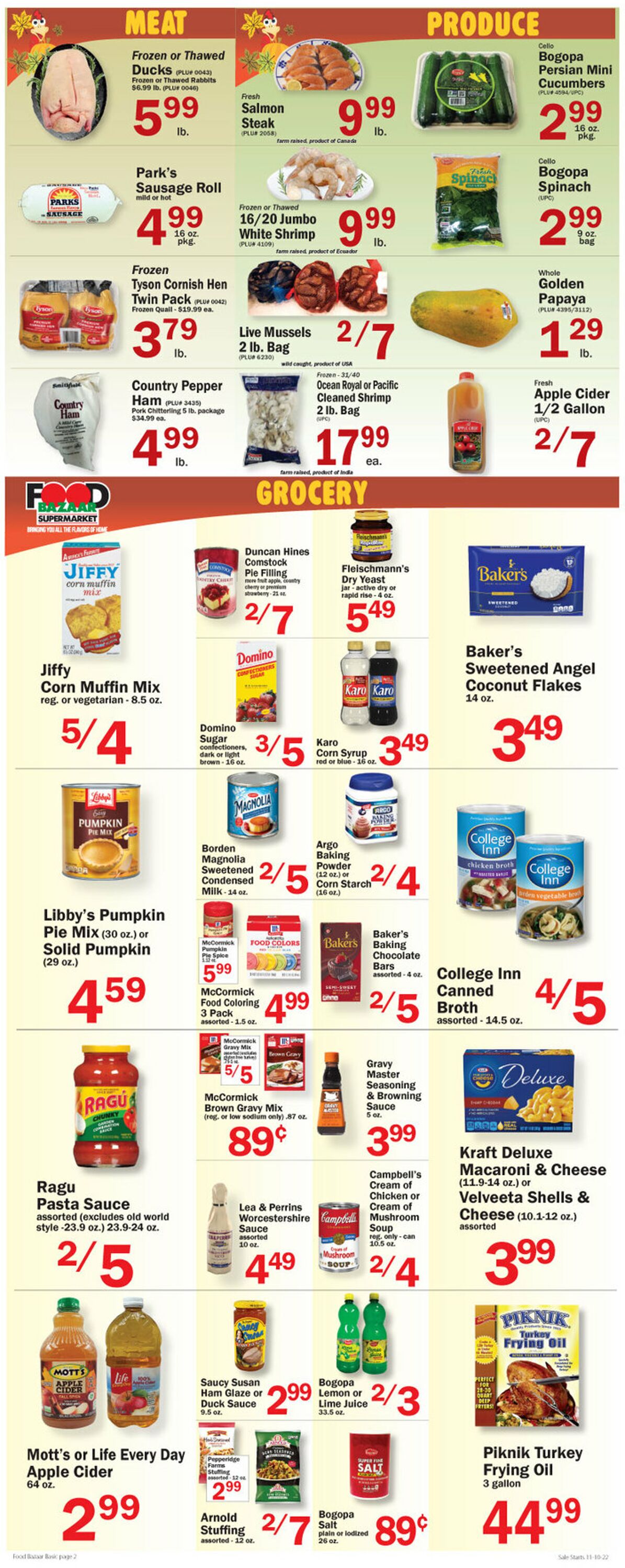 Food Bazaar Weekly Ad Circular - valid 11/10-11/18/2022 (Page 2)