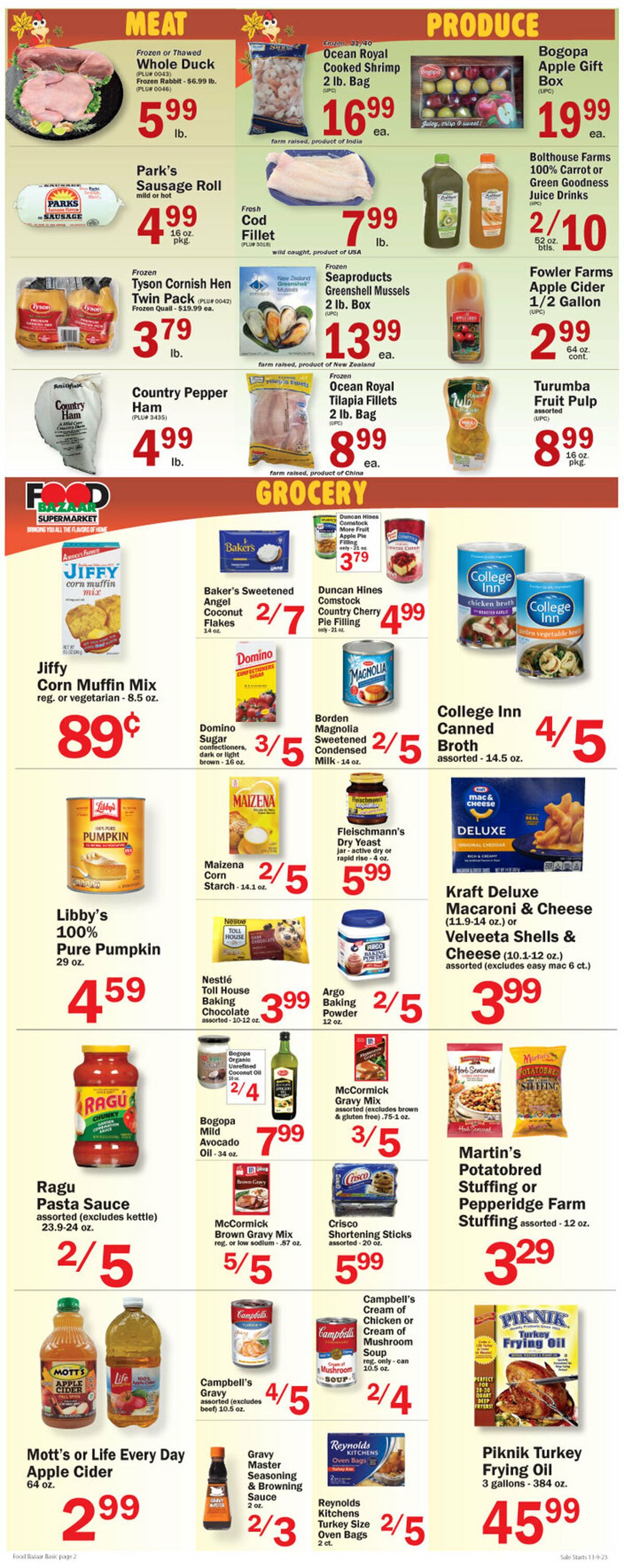 Food Bazaar Weekly Ad Circular - valid 11/09-11/16/2023 (Page 2)