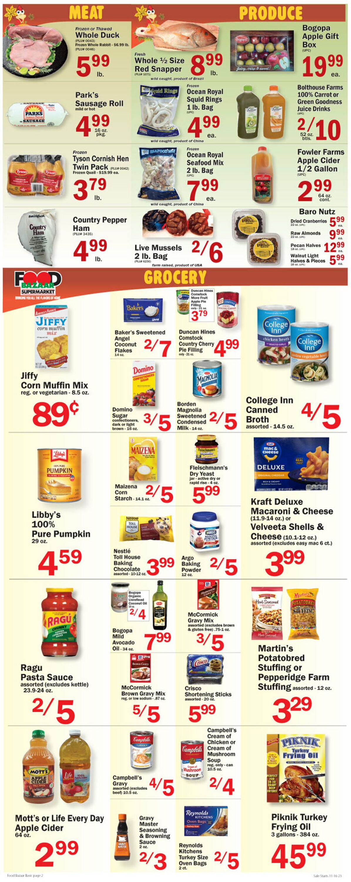 Food Bazaar Weekly Ad Circular - valid 11/16-11/23/2023 (Page 2)