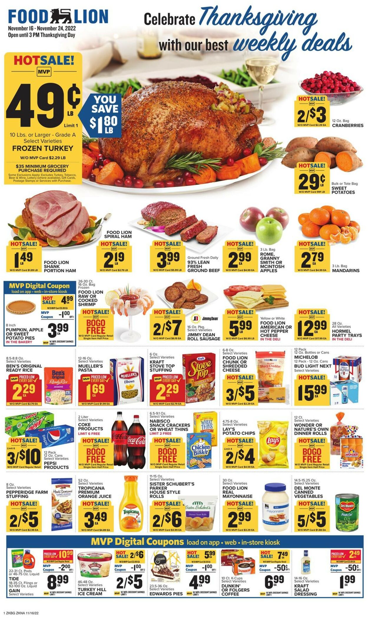 Food Lion Weekly Ad Circular - valid 11/16-11/24/2022